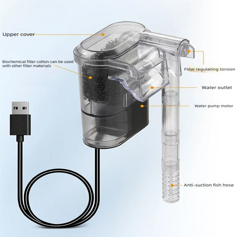 Mini Suspended USB Filter for  - Cleaner Fish Aquarium ulasan dan harga