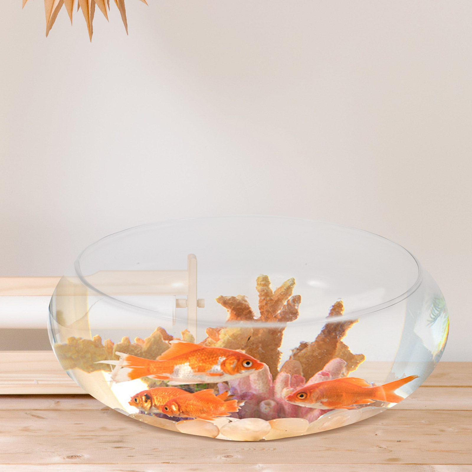 Premium Glass Fish Bowl Small  - Fish Toy In Aquarium ulasan dan harga