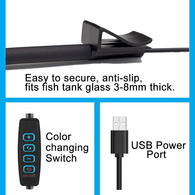 USB Aquarium LED Lamp Fish Tan - Aquarium Fish Only ulasan dan harga