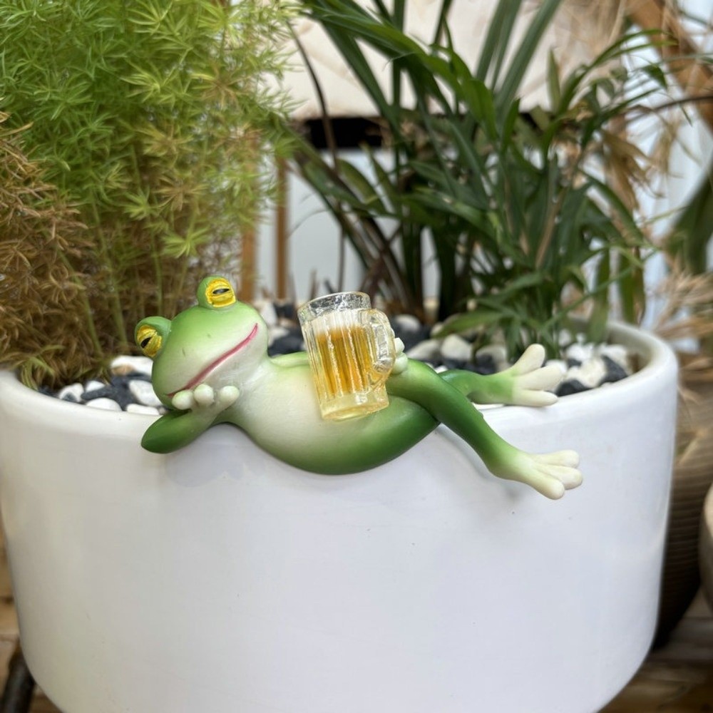 Hanging Flower Pot Edge Frog D - Aquarium Fish Farm ulasan dan harga