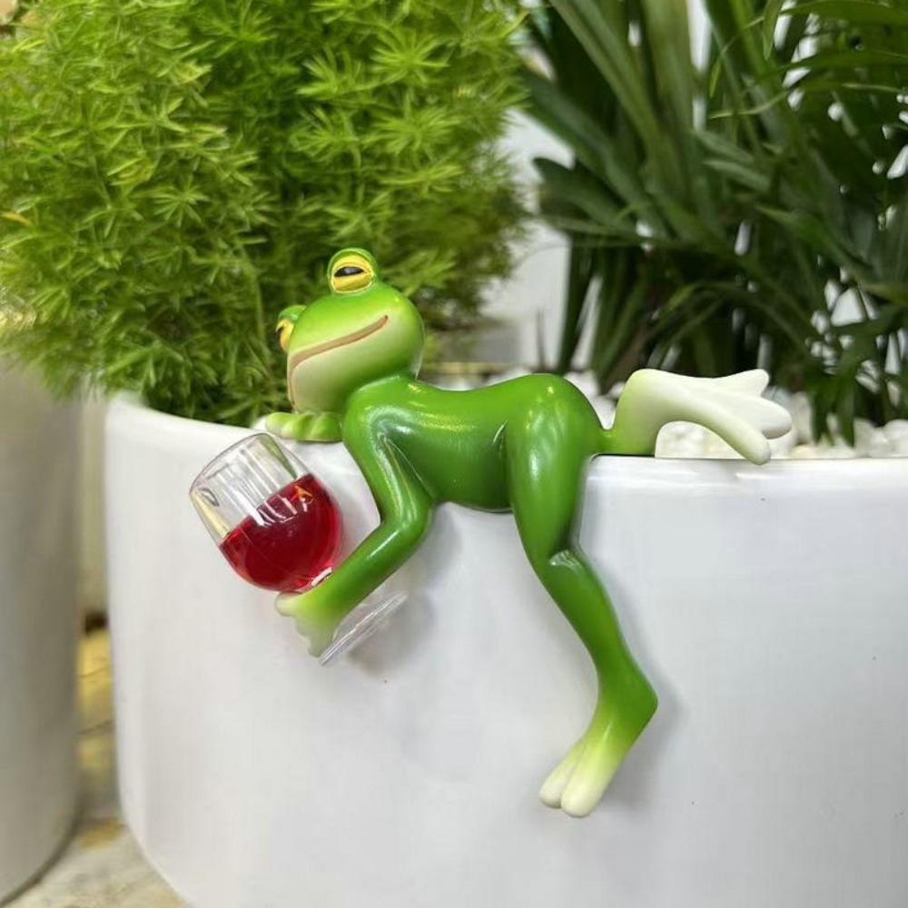 Hanging Flower Pot Edge Frog D - Aquarium Fish Farm ulasan dan harga