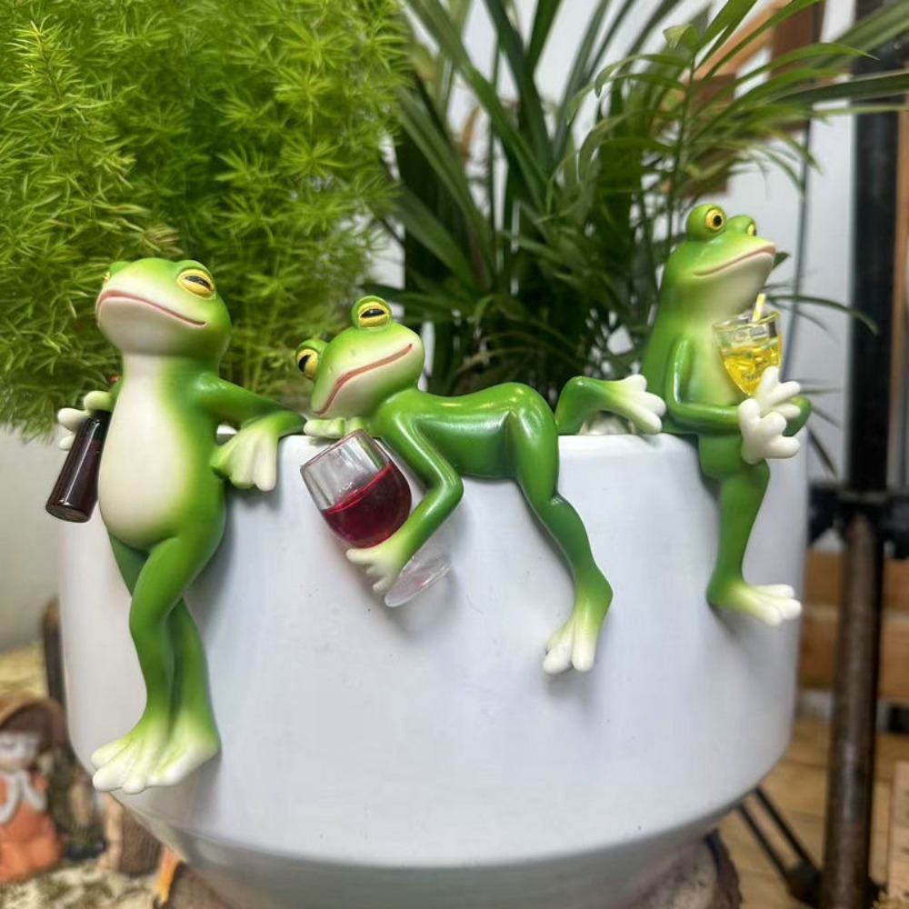 Hanging Flower Pot Edge Frog D - Aquarium Fish Farm ulasan dan harga