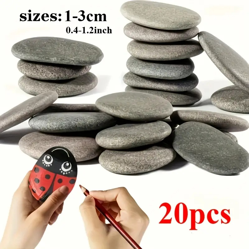 20Pcs Natural River Rocks Smoo - Aquarium Fish Farm ulasan dan harga