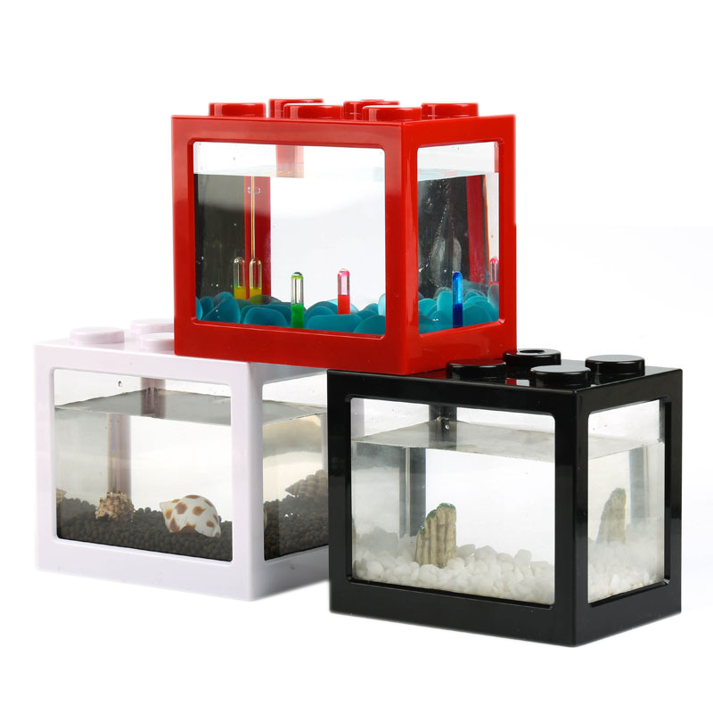 7 Color Mini Aquarium Betta Fi - Fish Toy In Aquarium ulasan dan harga