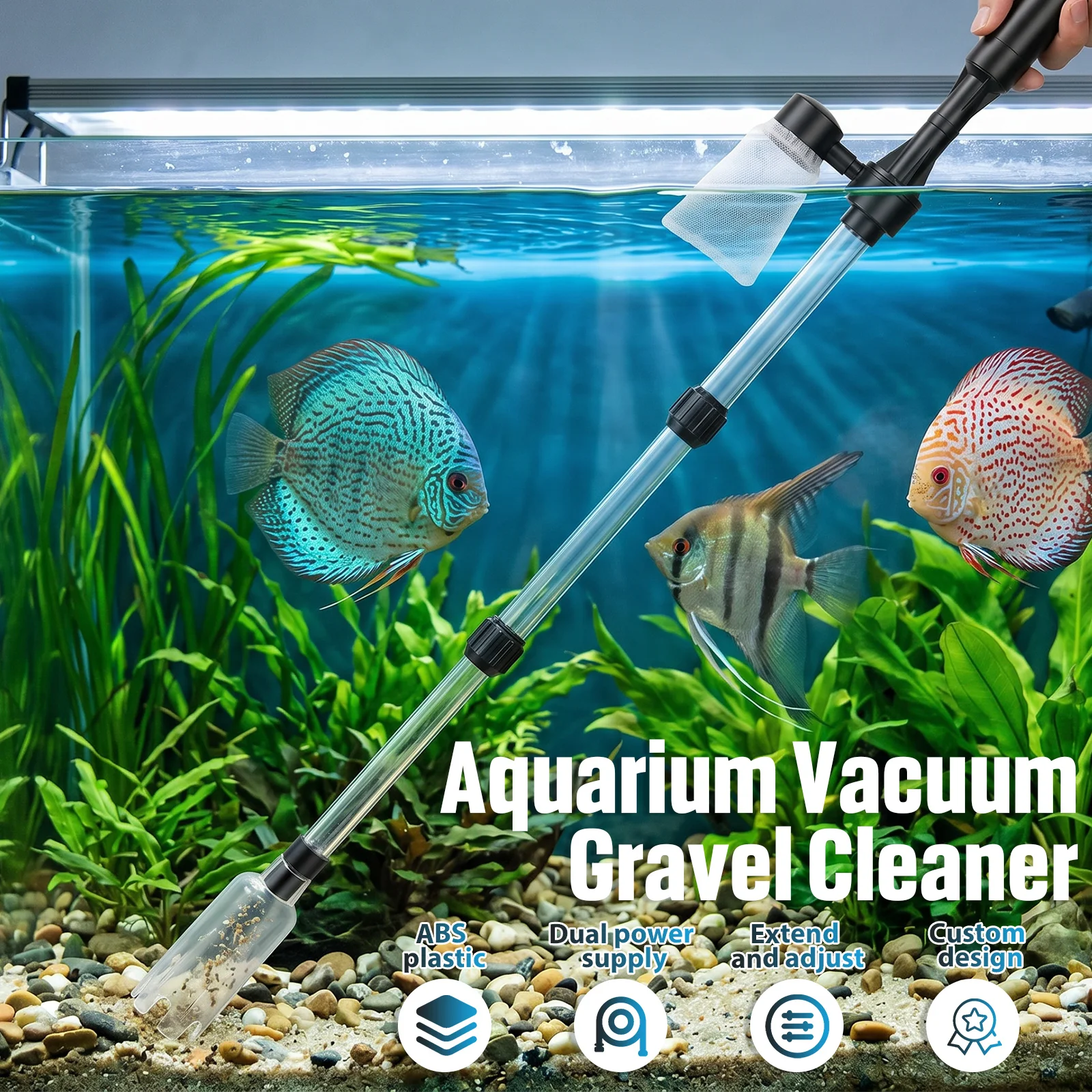 Aquarium Vacuum Gravel Cleaner - Cleaner Fish Aquarium ulasan dan harga
