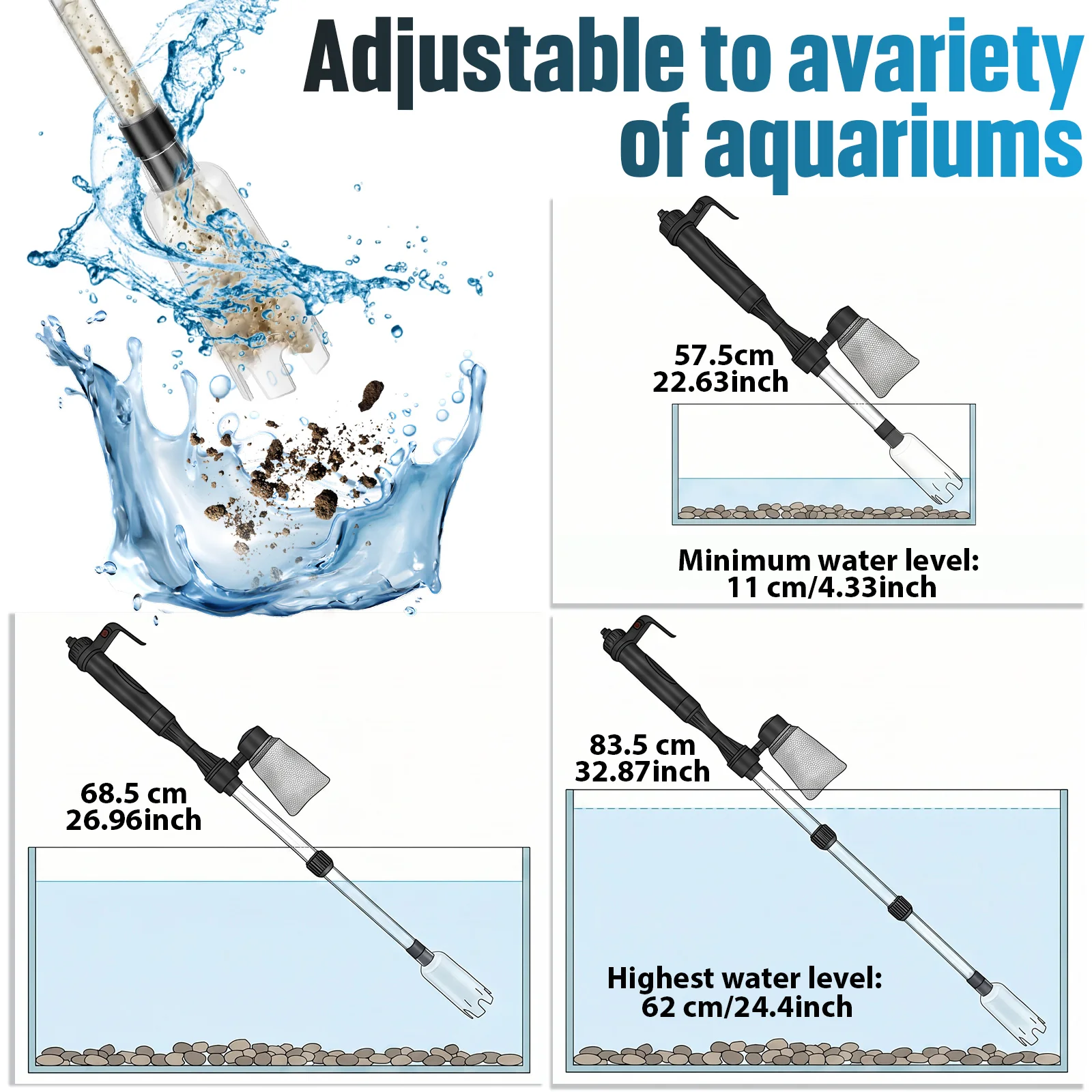 Aquarium Vacuum Gravel Cleaner - Cleaner Fish Aquarium ulasan dan harga