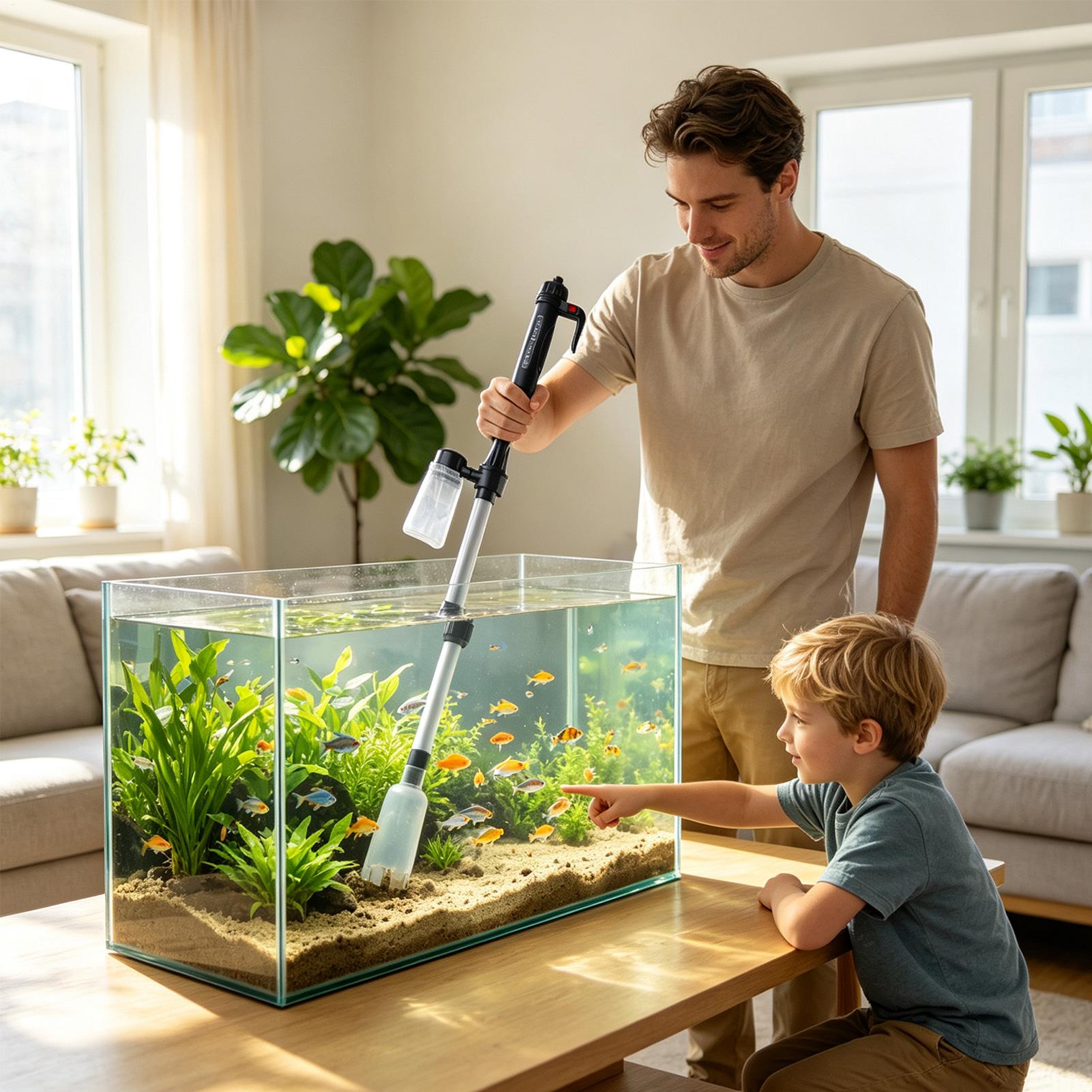 Aquarium Vacuum Gravel Cleaner - Cleaner Fish Aquarium ulasan dan harga