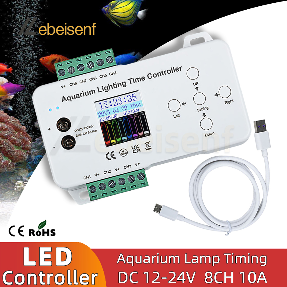 DC 12V 24V 8-Channel Programma - Aquarium Fish Common ulasan dan harga