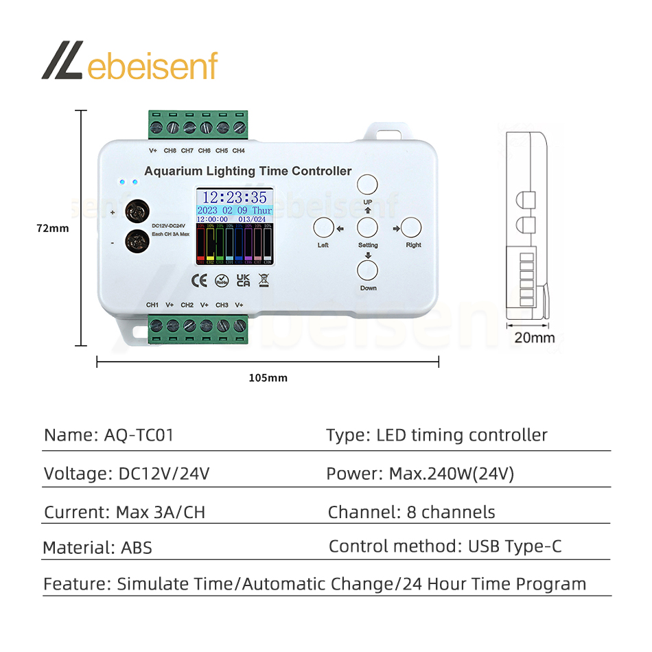 DC 12V 24V 8-Channel Programma - Aquarium Fish Common ulasan dan harga