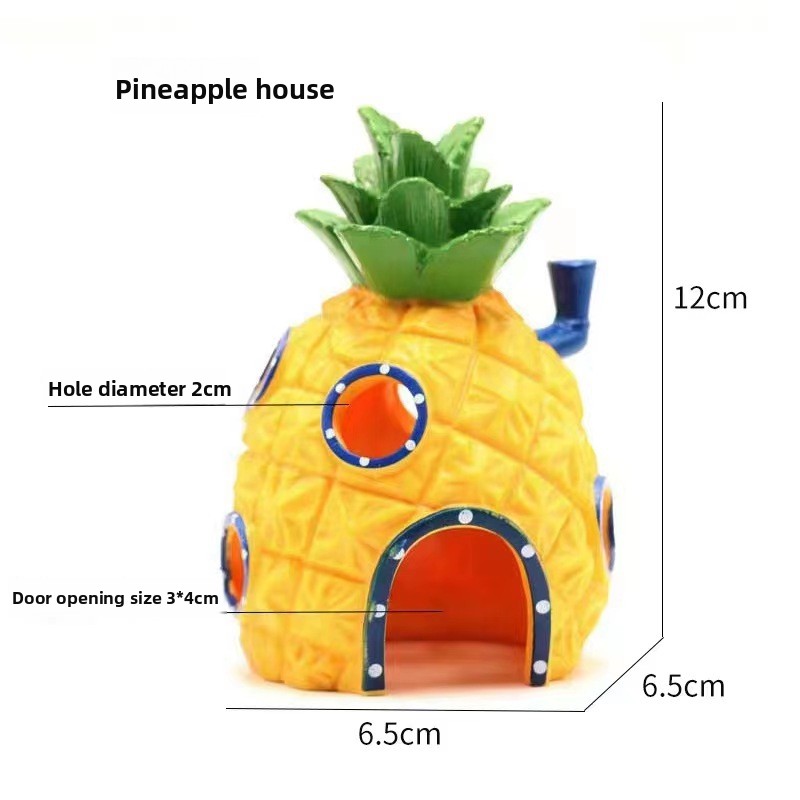 Pineapple House Aquarium Decor - Aquarium Fish Hiding Places ulasan dan harga
