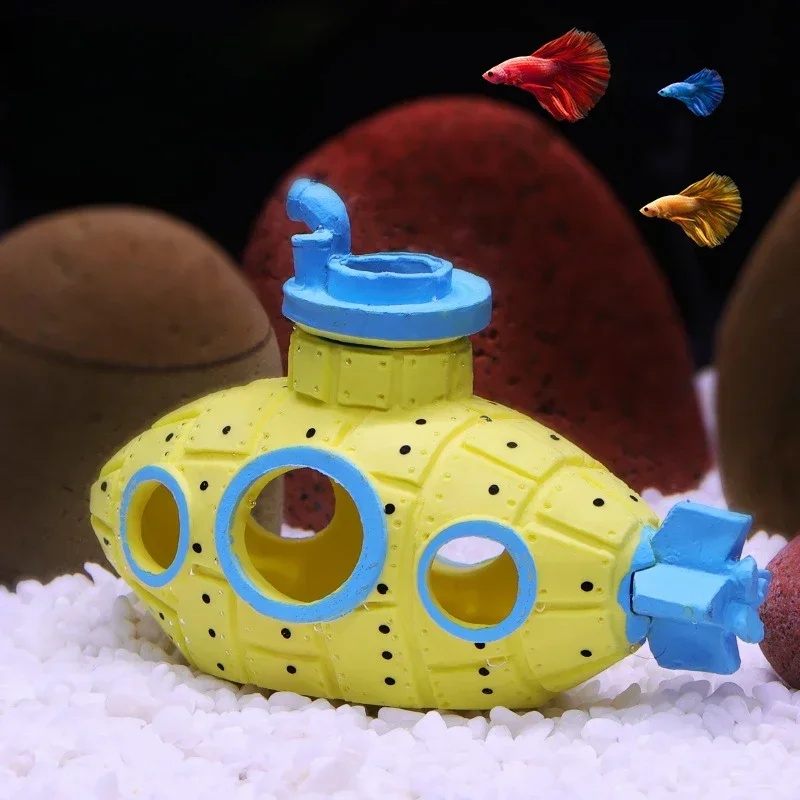 Resin Submarine Ornaments Aqua - Aquarium Fish Hiding Places ulasan dan harga