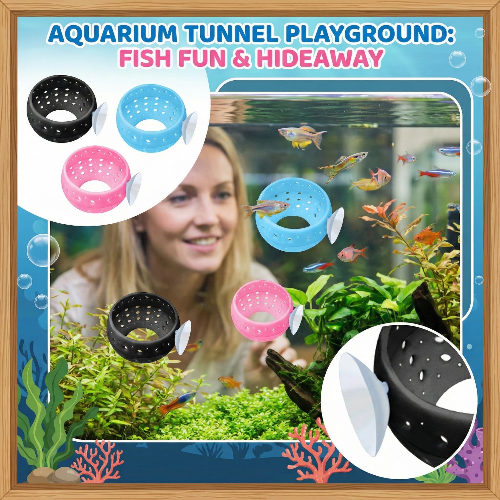 Betta Bulb Hide Tunnel Aquariu - Aquarium Fish Hiding Places ulasan dan harga