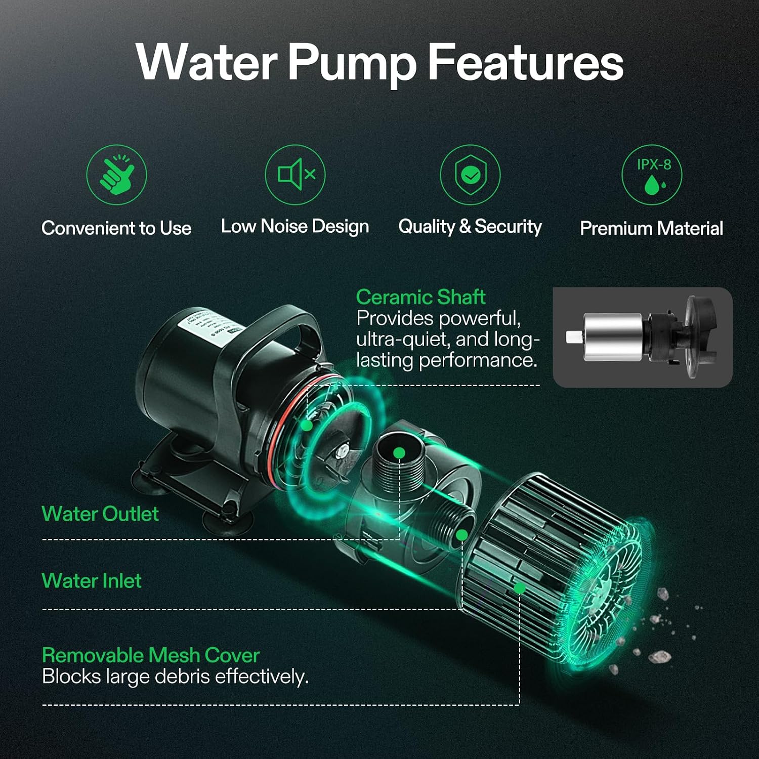 1600GPH Sub Water Pump for Pon - Aquarium Fish In Pond ulasan dan harga