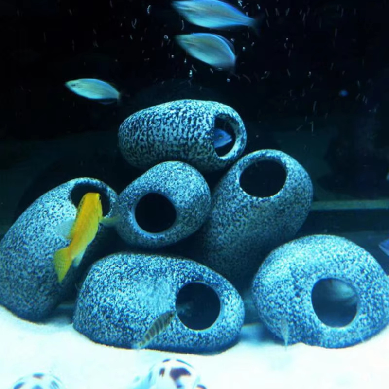 1/2Pcs Aquarium Cichlid Stone  - Aquarium Fish Hiding Places ulasan dan harga
