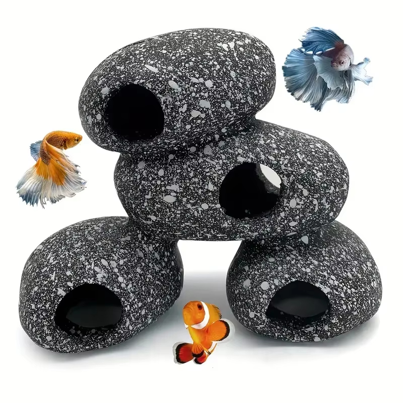 1/2Pcs Aquarium Cichlid Stone  - Aquarium Fish Hiding Places ulasan dan harga